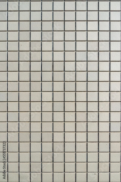 Fototapeta 白っぽいタイルの壁
