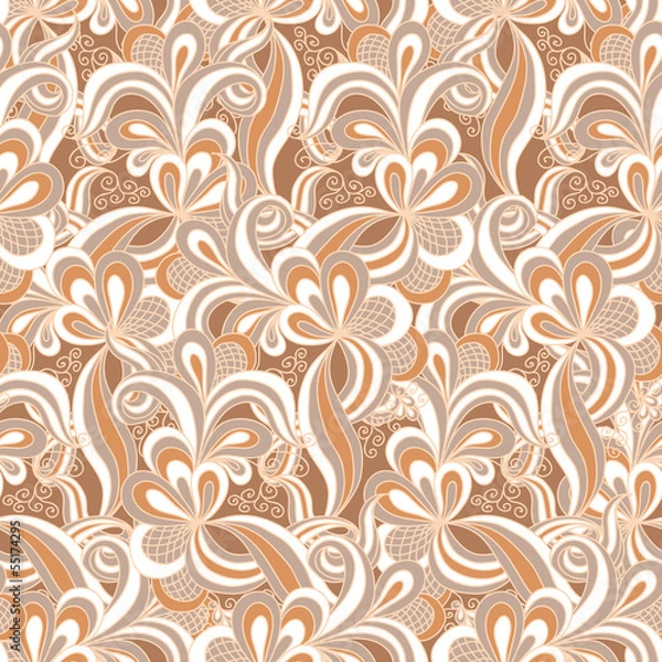 Fototapeta Seamless abstract hand drawn pattern