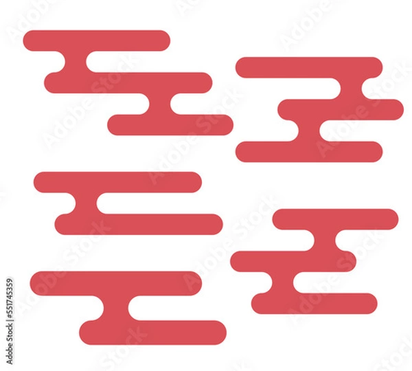 Obraz 赤いのエ霞(えがすみ)のイラスト