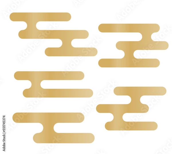 Obraz 金色のエ霞(えがすみ)のイラスト
