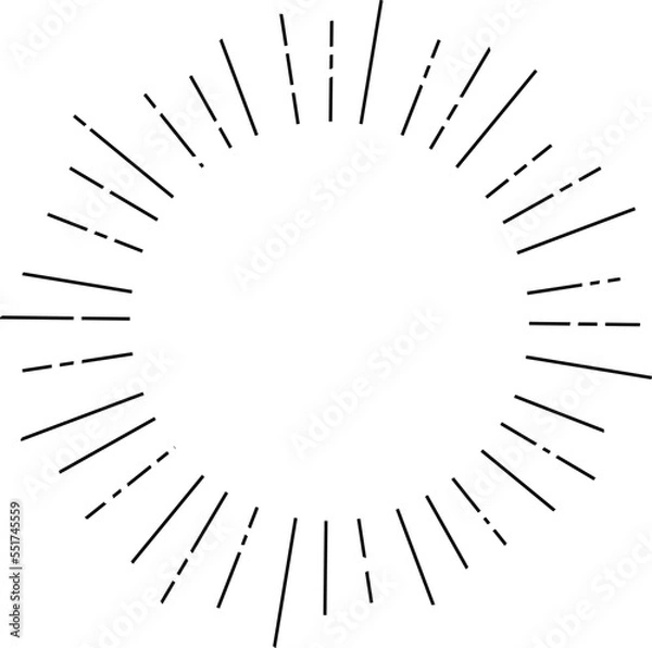 Obraz ハッピーなイメージの集中線