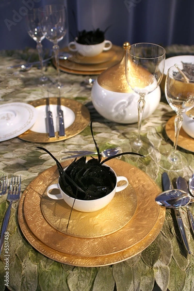 Obraz design decorated dinner table for Christmas