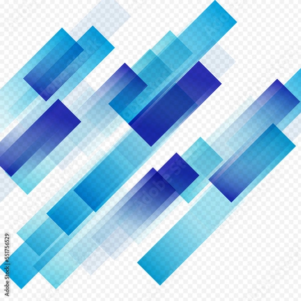 Fototapeta Blue Stripe Vector Transparent Background.