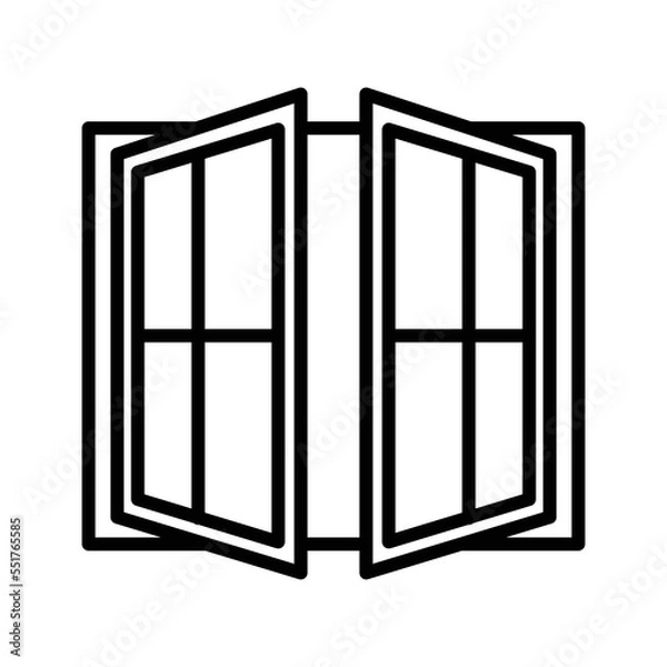 Fototapeta window icon vector design template in white background