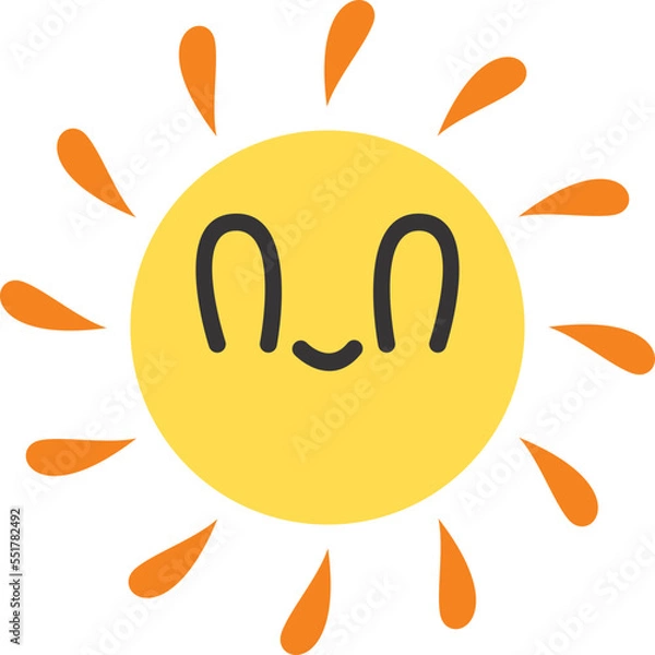 Obraz Sun Cartoon Icon Logo Vector