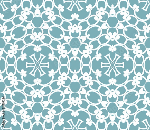 Fototapeta Abstract geometric pattern. A seamless background, vintage texture.	
