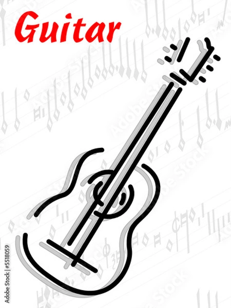 Obraz guitar vector