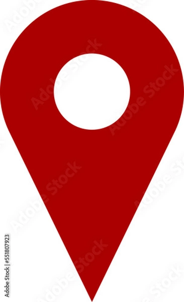 Fototapeta Red Location Pointer Pin or You Are Here Marker Sign Icon. Vector Image.