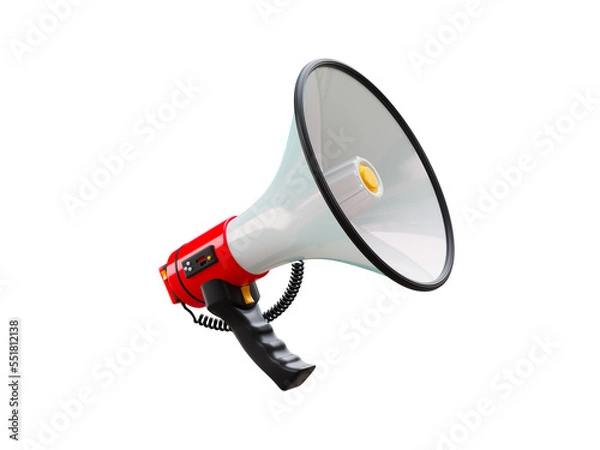 Obraz 3d megaphone icon isolated cutout