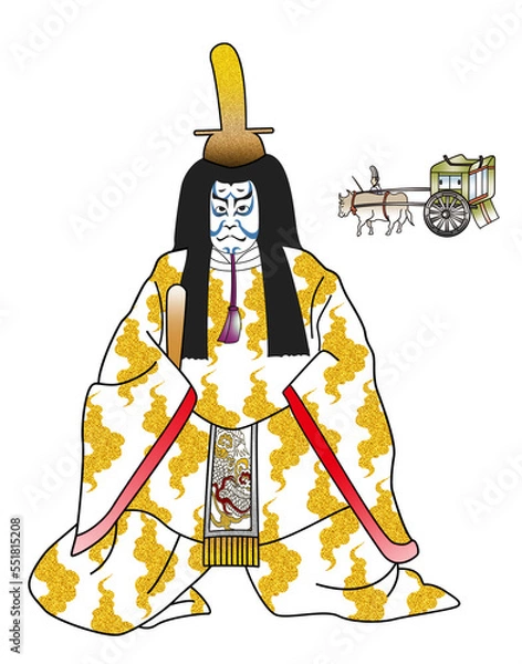 Obraz 歌舞伎,藤原時平,　菅原伝授手習鑑、藤原時平-金