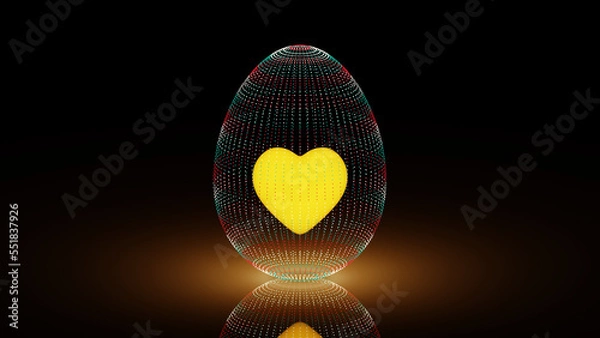 Obraz クリスマスのエッグハート