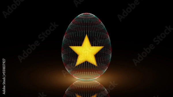 Obraz クリスマスのエッグスター