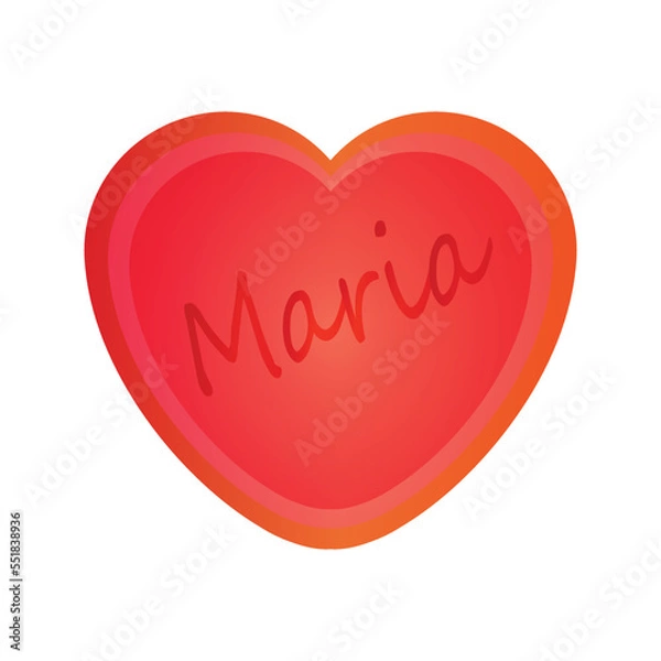 Fototapeta The female name is Maria. A postcard for Maria. Seamless repeating pattern with hearts. Congratulations to Maria. Background for scrapbooking, albums, advertising, websites, bloggers.