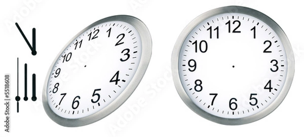 Fototapeta Clock isolated on a white background