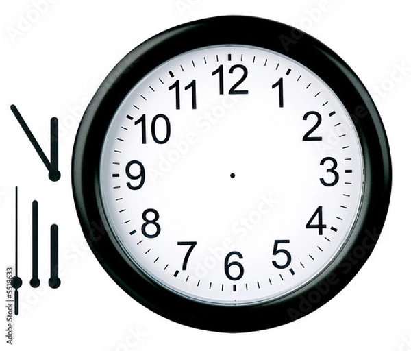 Obraz Clock isolated on a white background