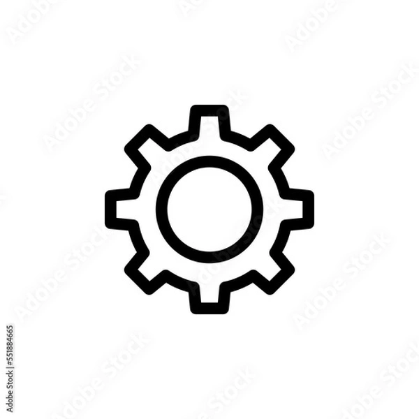 Obraz Setting Icon vector. Simple flat symbol on white background