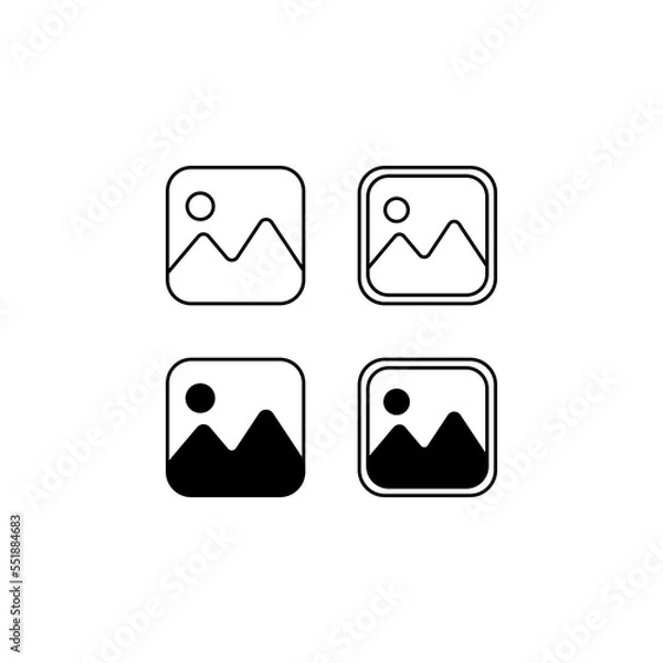 Obraz Setting Icon vector. Simple flat symbol on white background
