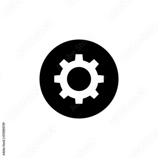 Obraz Setting Icon vector. Simple flat symbol on white background