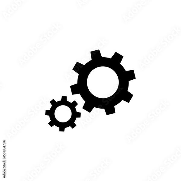 Obraz Setting Icon vector. Simple flat symbol on white background
