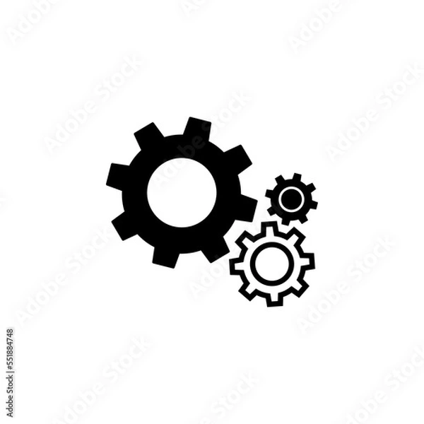 Obraz Setting Icon vector. Simple flat symbol on white background