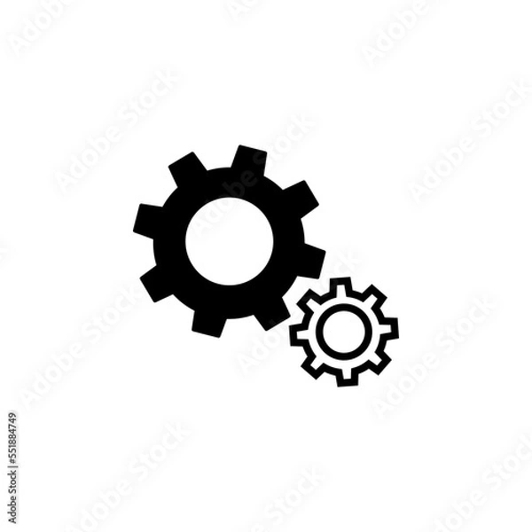 Obraz Setting Icon vector. Simple flat symbol on white background