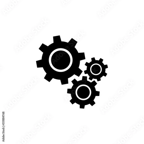 Obraz Setting Icon vector. Simple flat symbol on white background