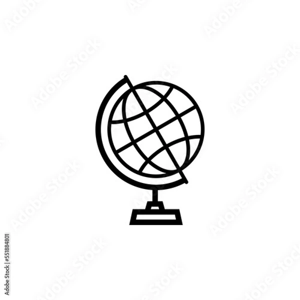 Obraz Globe icon vector. internet web sign symbol. vector illustration on white background