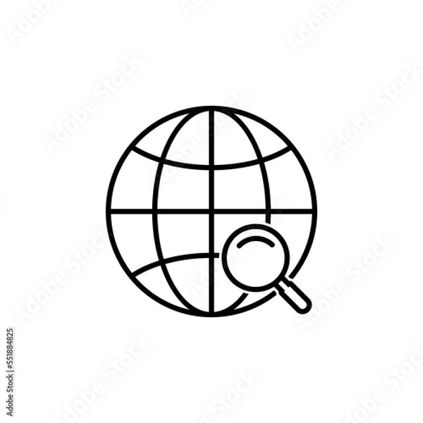 Obraz Globe icon vector. internet web sign symbol. vector illustration on white background