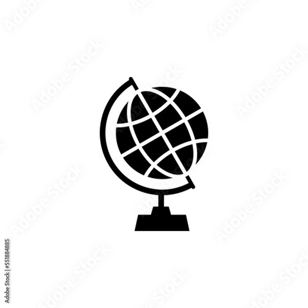 Obraz Globe icon vector. internet web sign symbol. vector illustration on white background