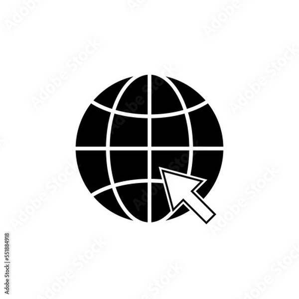 Obraz Globe icon vector. internet web sign symbol. vector illustration on white background