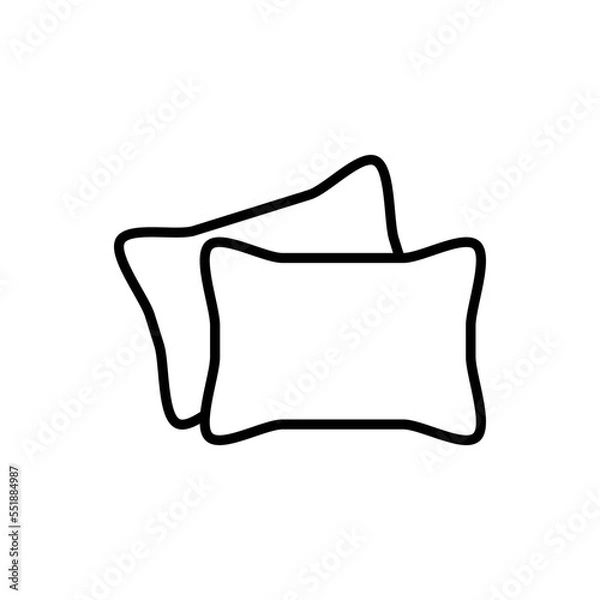 Obraz pillow icon - vector black sign