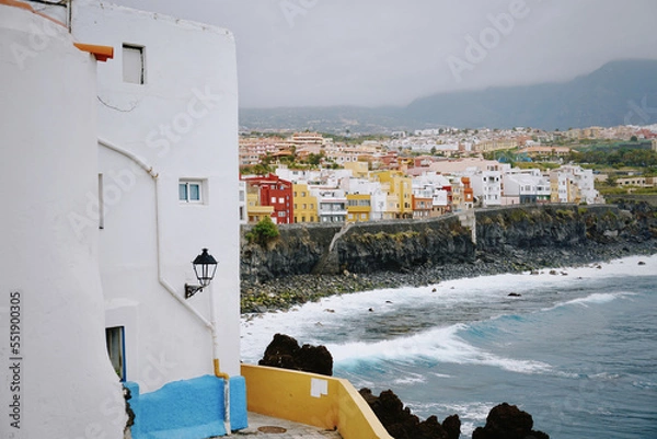 Obraz View of Puerto De la Cruz, Tenerife, Canary Islands, Spain