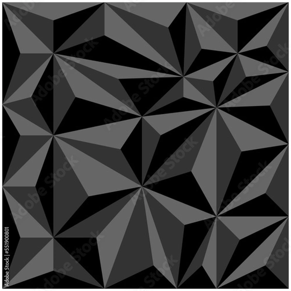 Fototapeta Abstract Black Triangle Geometric Patterns. Modern Design 