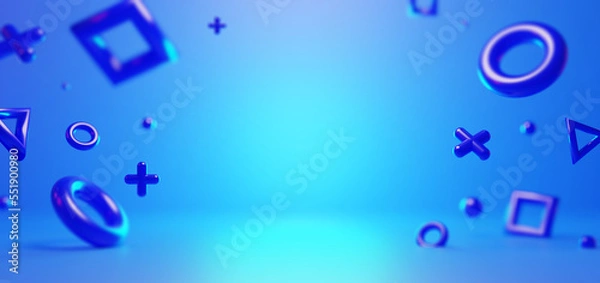 Fototapeta 3d illustration rendering,gaming gamer background abstract wallpaper,cyberpunk style metaverse scifi game, neon glow of stage scene pedestal room