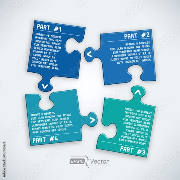 Obraz Four parts puzzle