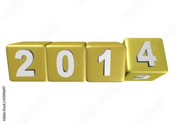 Fototapeta 2014 3D cubes or