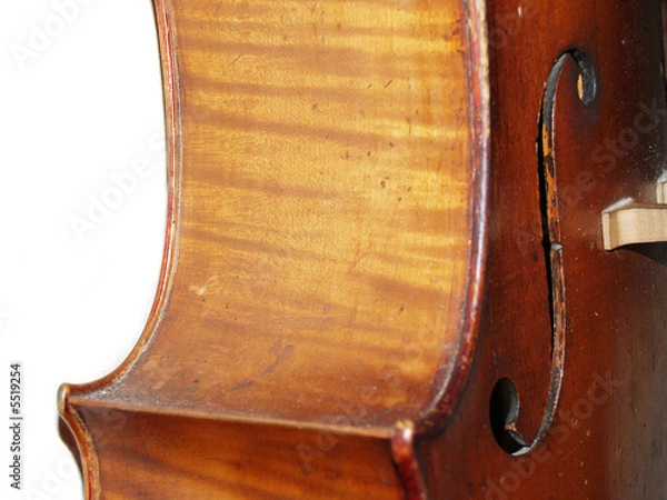Fototapeta The part of old violoncello body