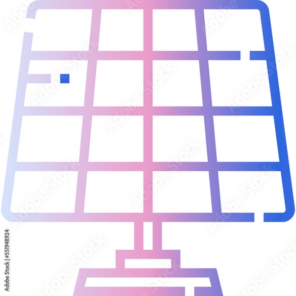 Obraz solar cell gradient line icon