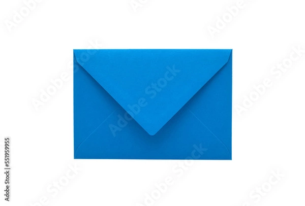 Obraz Blue envelope isolated on white background