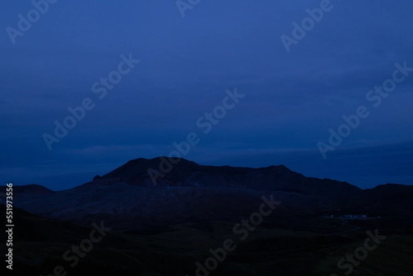 Obraz 日没の阿蘇山