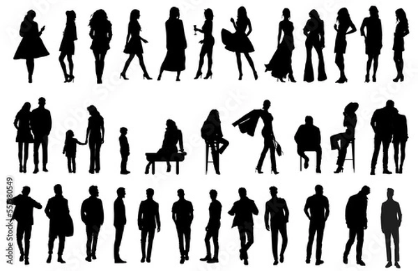 Obraz people silhouettes