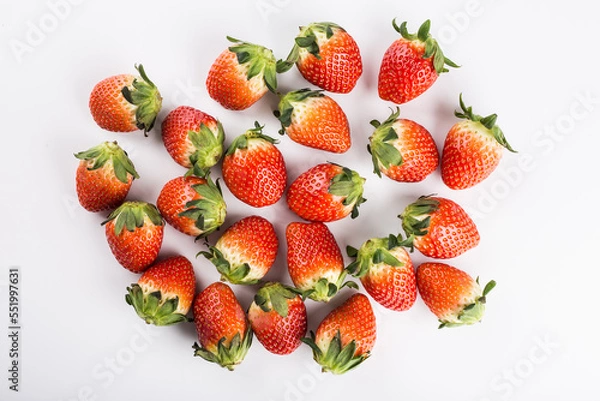 Fototapeta strawberry on white background