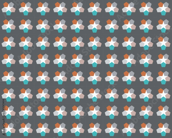Fototapeta Abstract geometric patterns seamless vector background