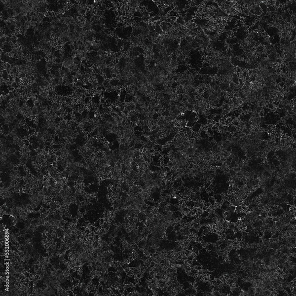 Fototapeta Contrast dark granite texture with shiny stones. Seamless square background, tile ready.