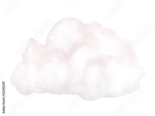 Obraz realistic watercolor cloud isolated on transparency background ep11