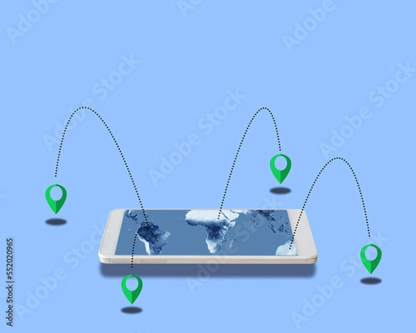 Obraz Mobile Navigation Concept Background