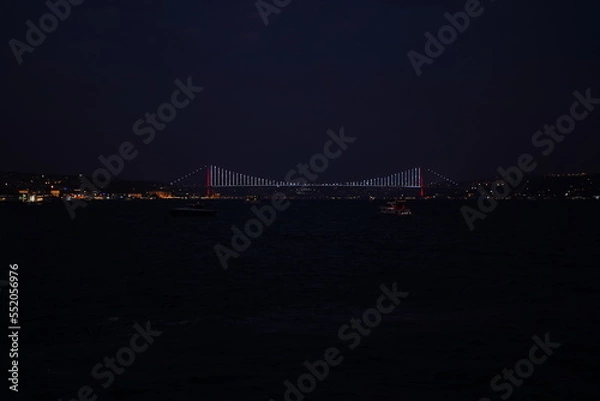 Fototapeta Bosphor at the night in Istanbul