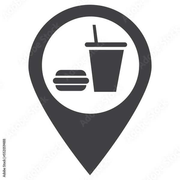 Fototapeta Geolocation icon on white background Map pointer icon. GPS location symbol