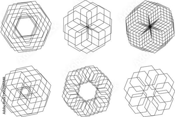 Fototapeta Design background. Figure from lines. Pattern abstraction. Geometry vector illustration.