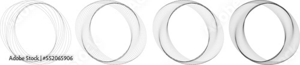 Fototapeta Illustration with circles. Black and white vector. Circle pattern. Abstraction ring.